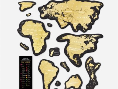 Скретч карта магнитная Travel Map Magnetic World