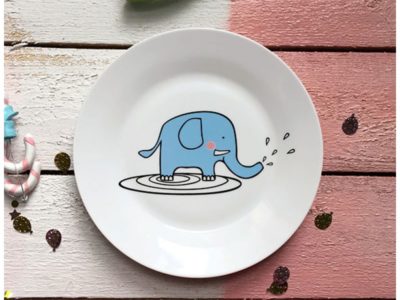 Фарфоровая тарелка Слон Бубон