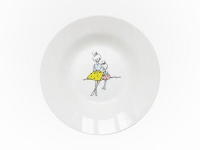 Фарфоровая тарелка Мама