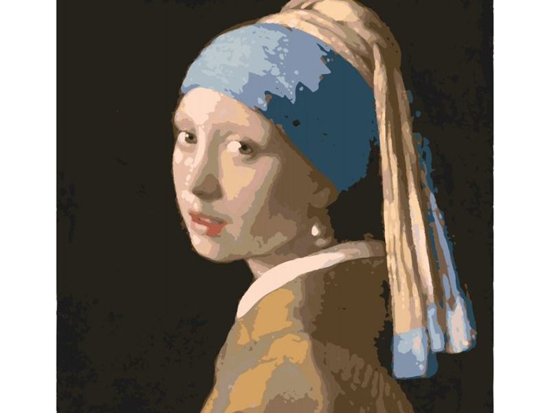 Картина по номерам Женщина с жемчужной сережкой