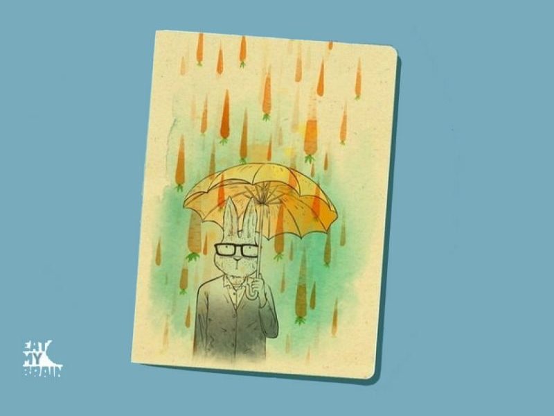 Обложка на паспорт Морковный дождь