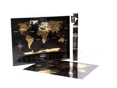 Пластиковая Скретч Карта Мира Black Premium edition