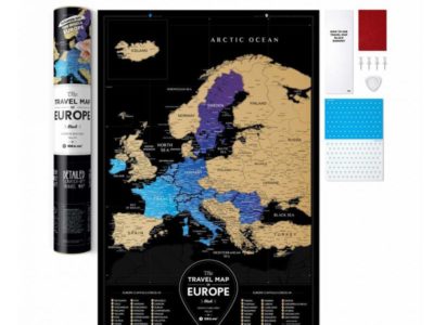 Скретч Карта Travel map black europe
